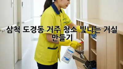 삼척 도경동 거주 청소: 빛나는 거실 만들기